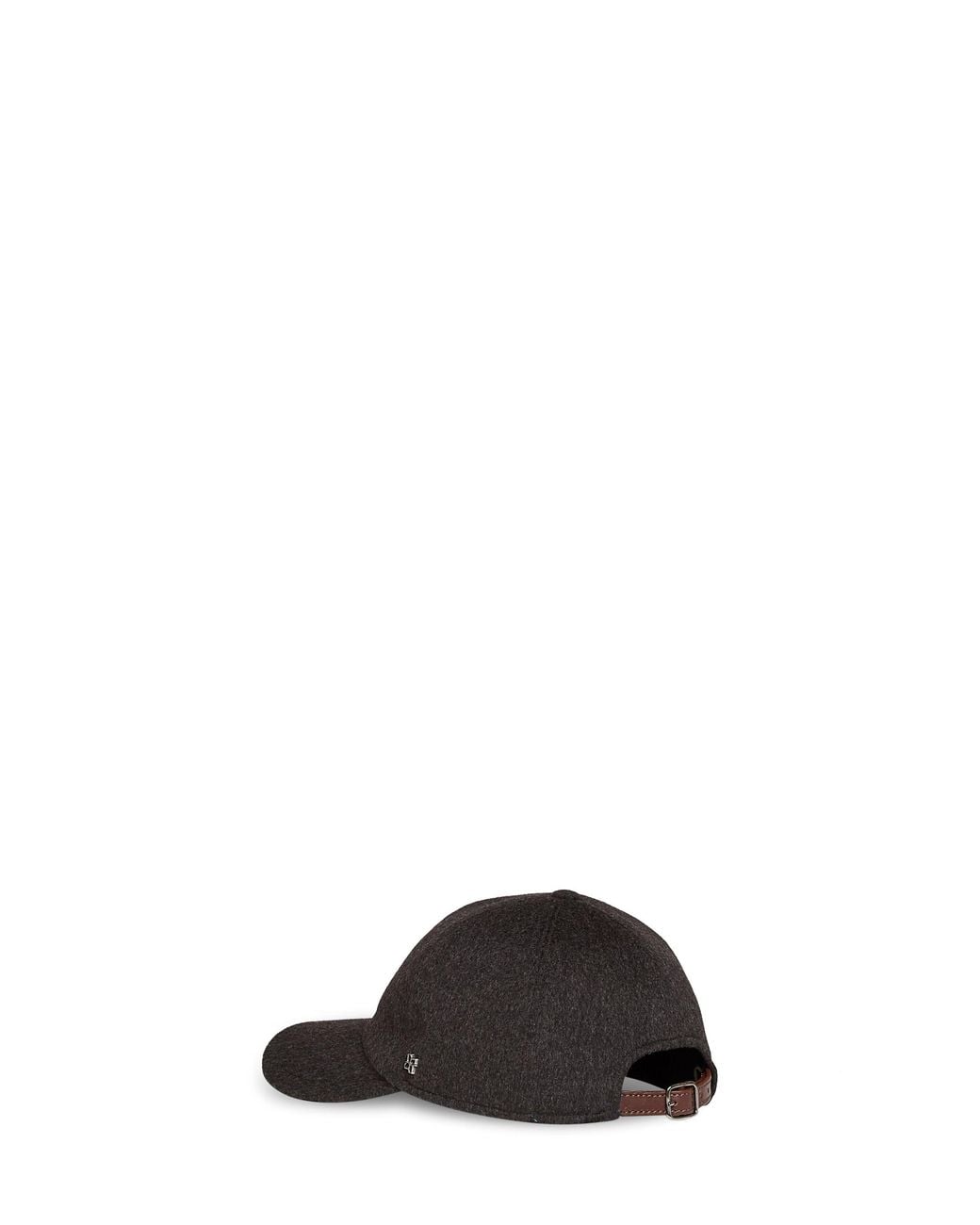 Tagliatore Black Dark Virgin Wool Denver Baseball Cap for men