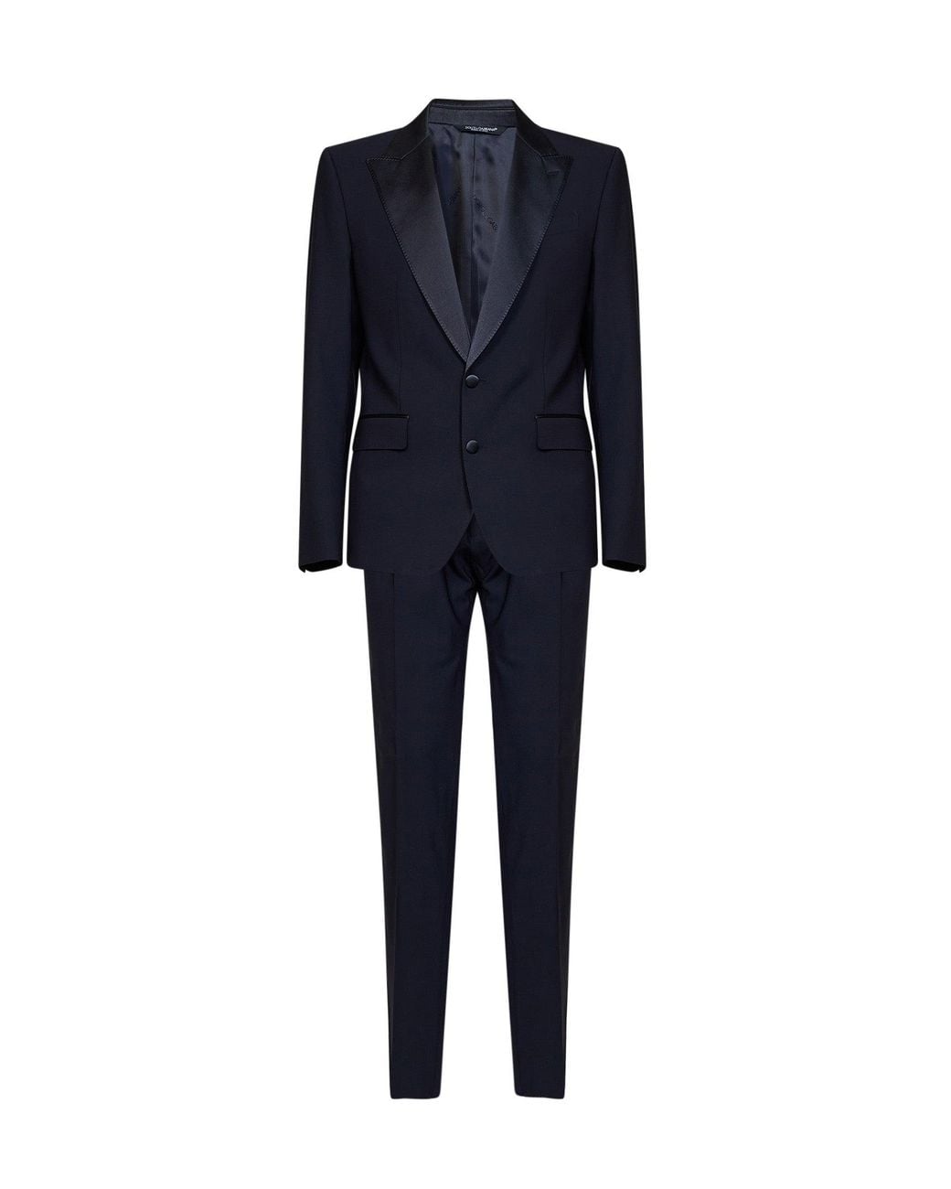 Dolce & Gabbana Blue Tuxedo Suit Sicilia Light Dark Wool Virgin Suits for men