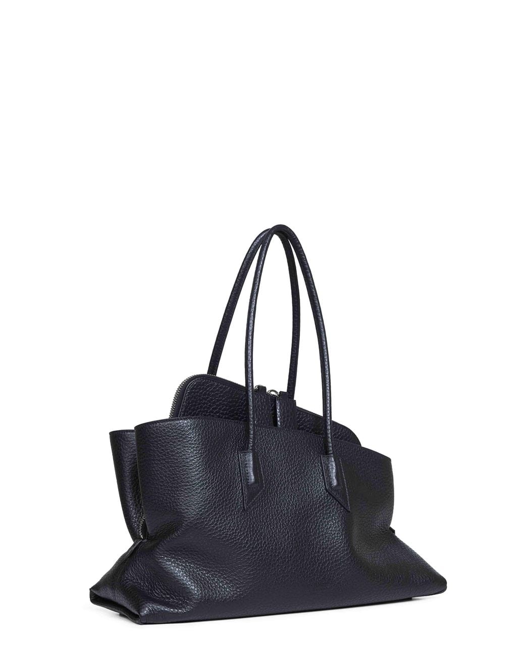 The Attico Blue "La Passeggiata Medium" Top Handle Bag