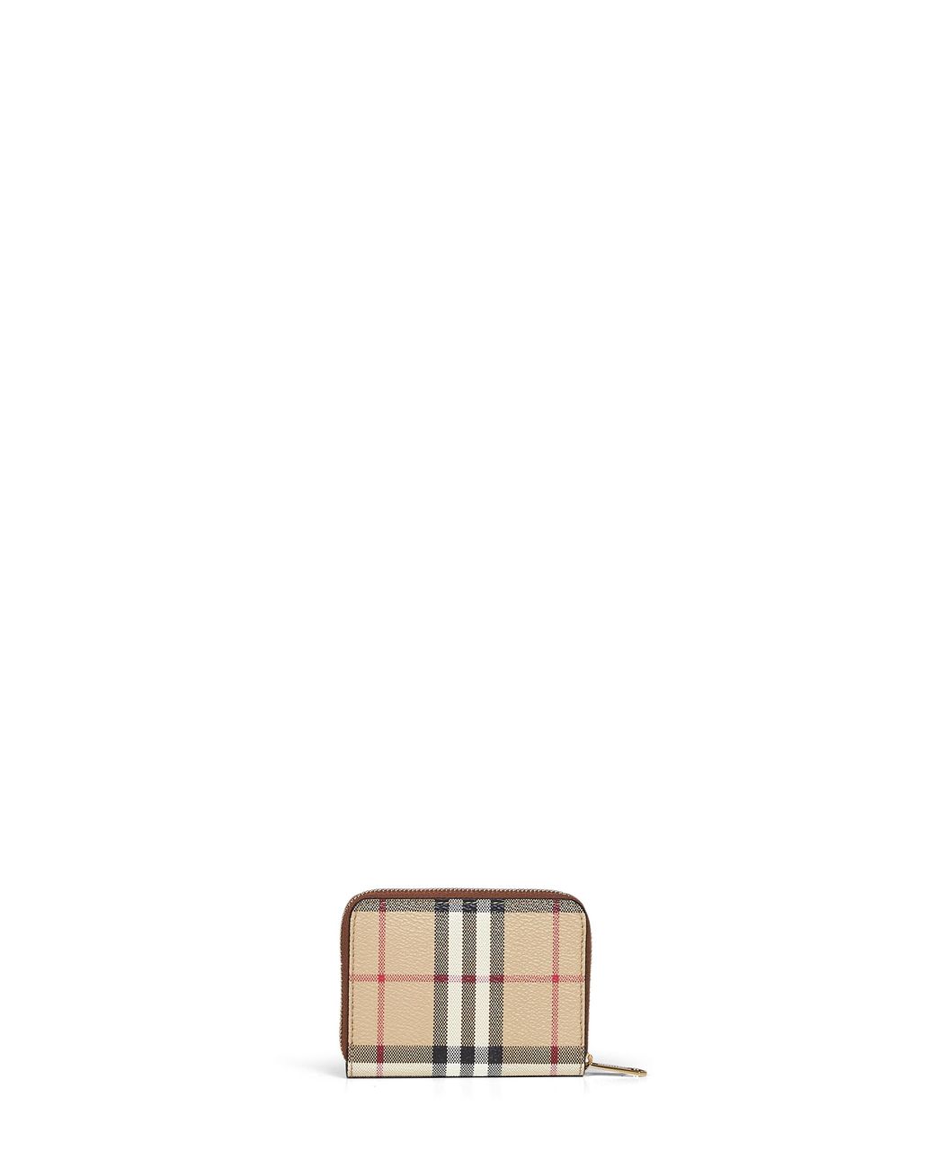Burberry Metallic Archive Check Zipped Small Wallet