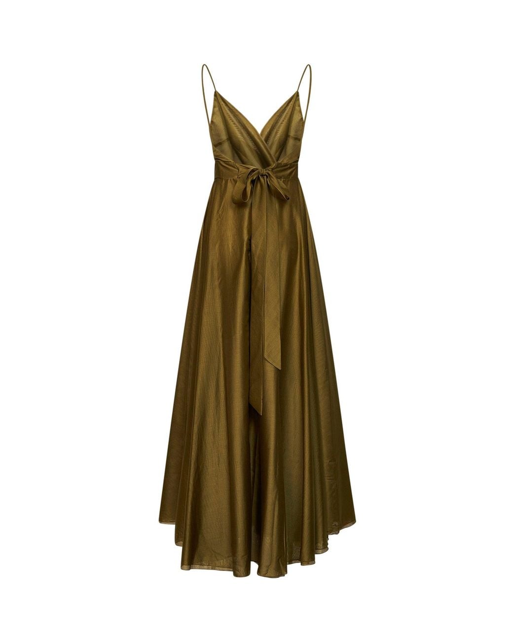Blanca Vita Green Avocado Lyocell Blend Long Dress