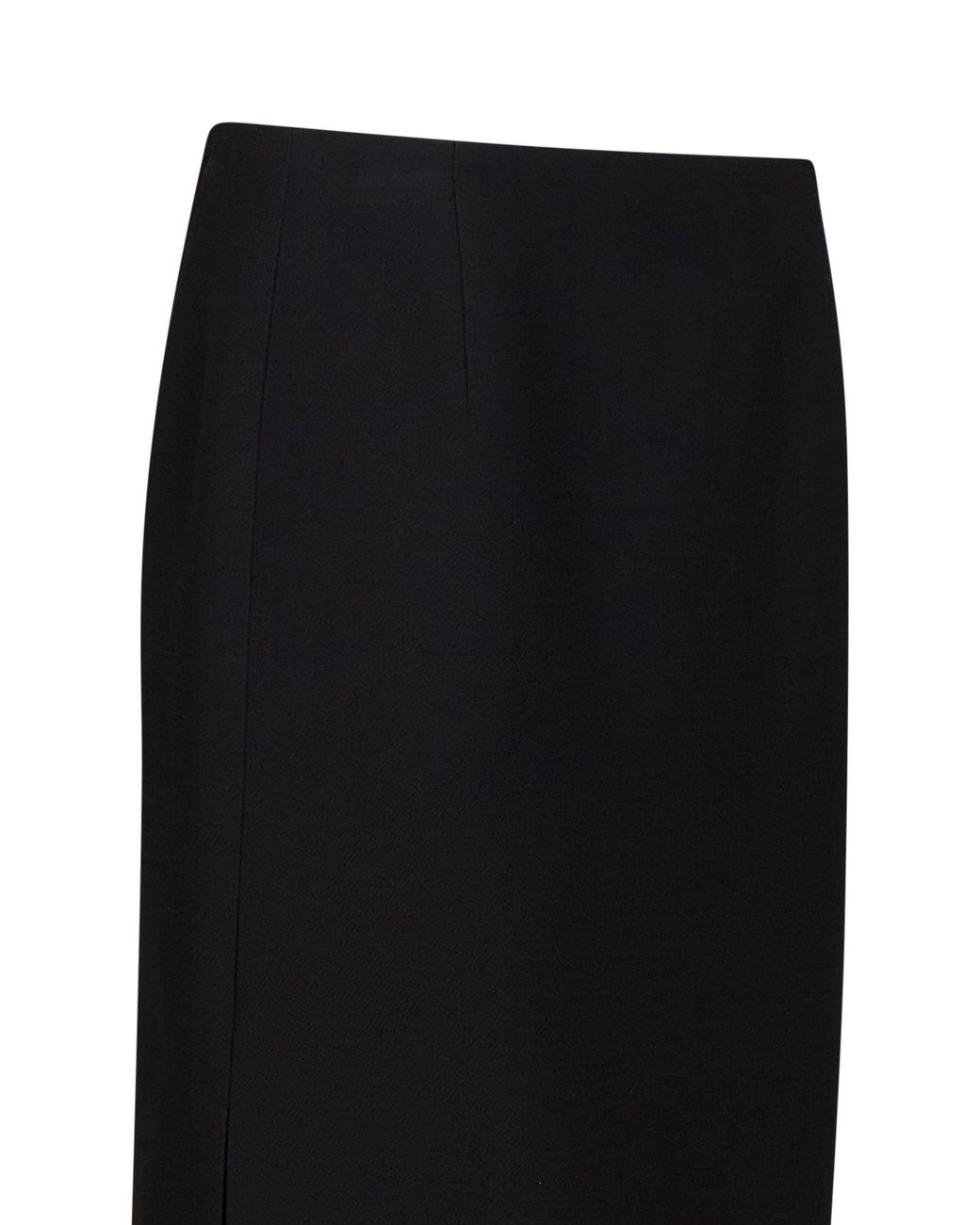 Fendi Black Wool And Silk Midi Pencil Skirt
