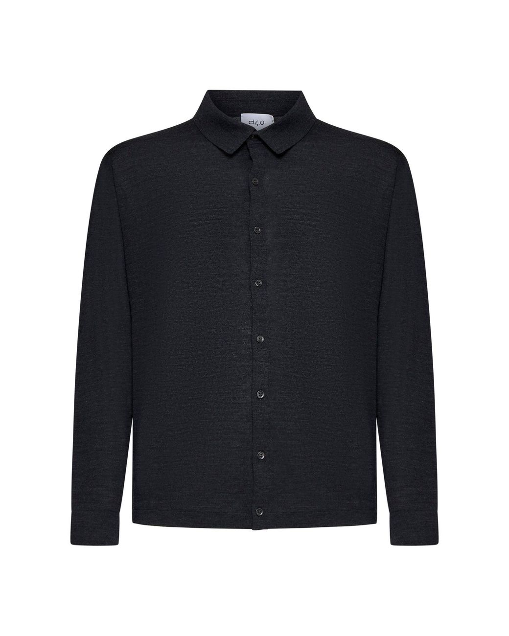 D 40 Blue Virgin Wool Knit Shirt for men