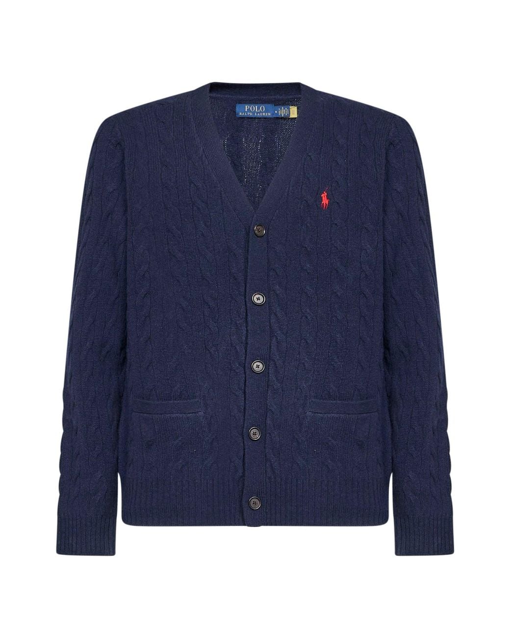 Polo Ralph Lauren Blue Hunter Cable-Knit Wool And Cashmere Cardigan for men