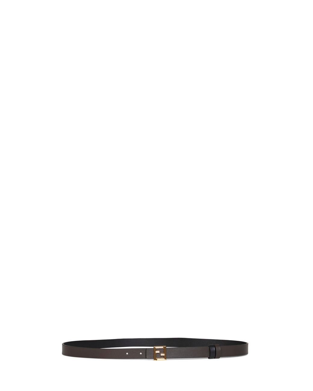 Fendi White And Ebony Leather 20 Mm Reversible Ff Belt