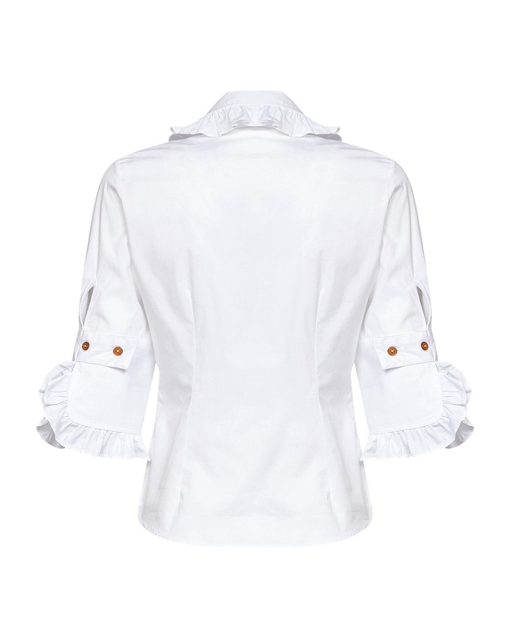Vivienne Westwood White Cotton Toulouse Shirt With Cut-Out Detail