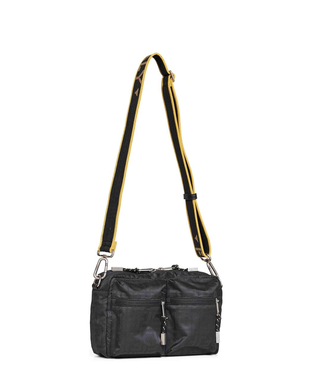 Fendi Black Polyester Zucca Ff Motif Shoulder Bag<Br for men