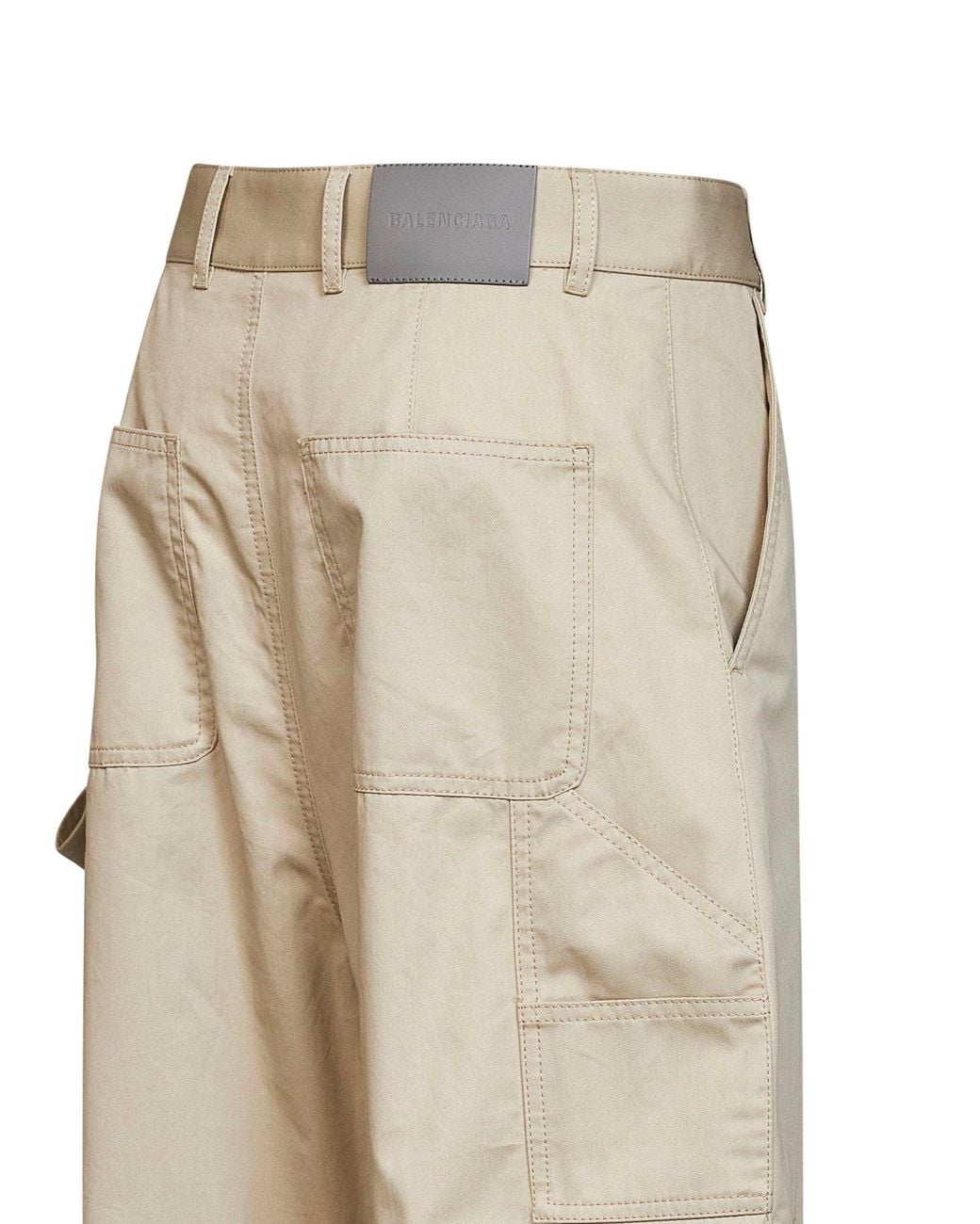 Balenciaga Natural Regenerative Cotton Twill Relaxed Cargo Pants