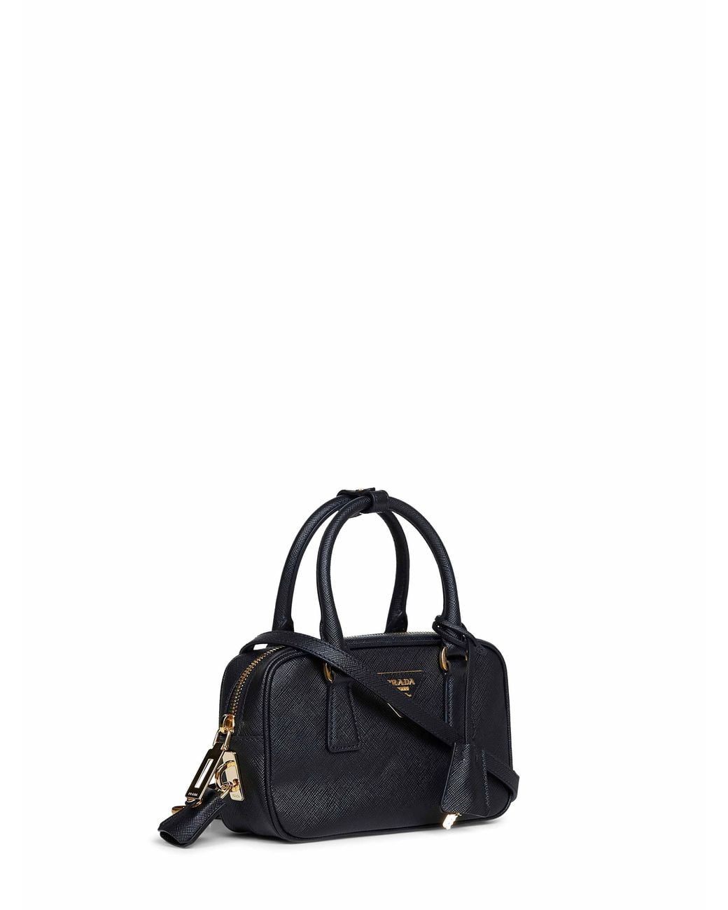Prada Blue Top-Handle Bag With Shoulder Bag