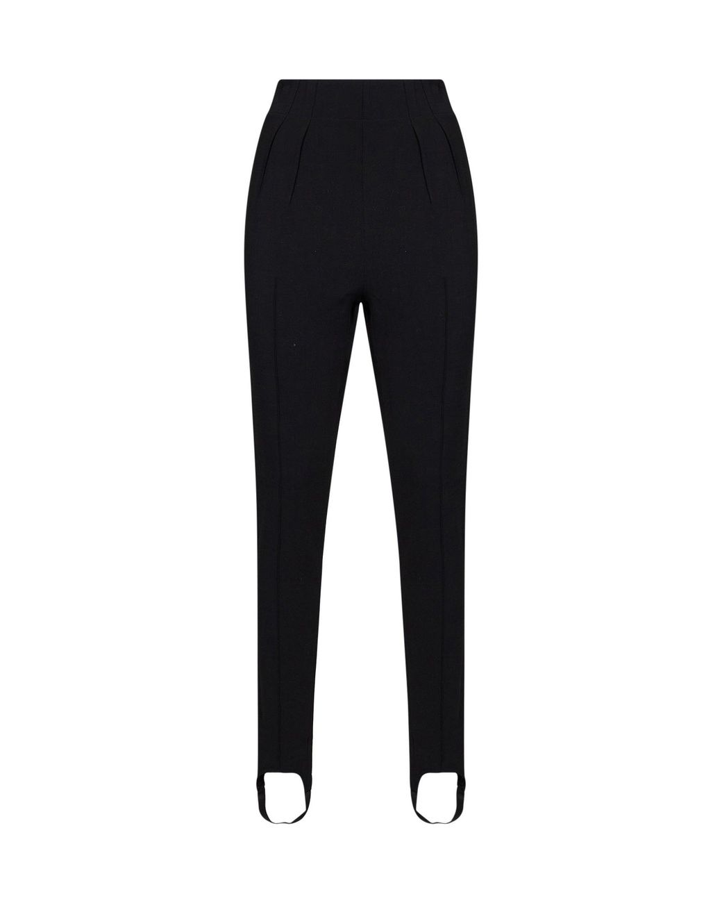 Mugler Black Stretch Wool-Blend Stirrup Tailored Leggings