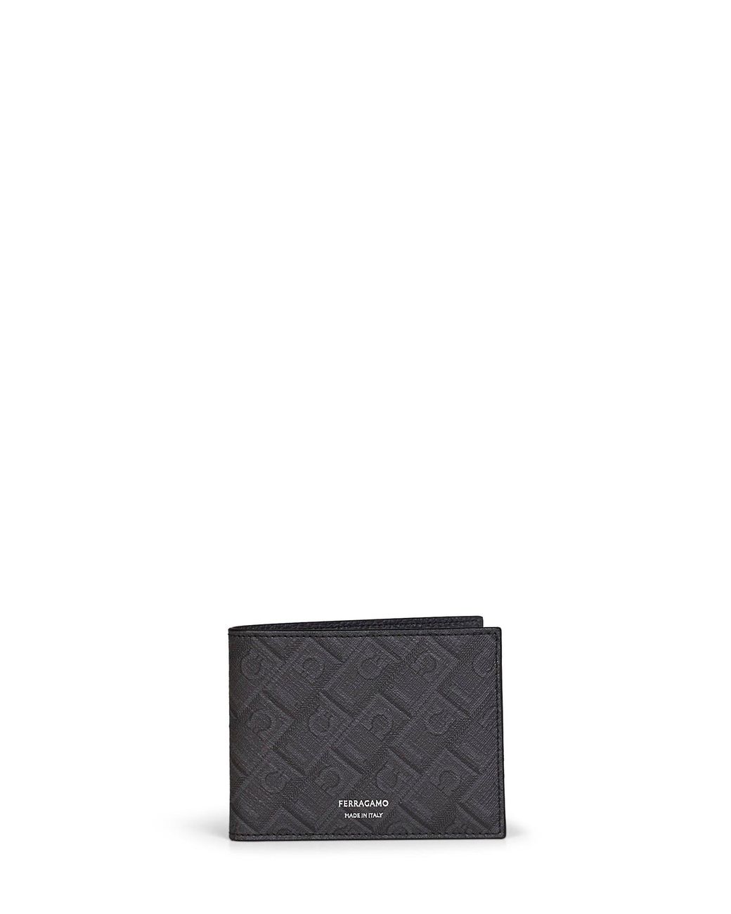 Ferragamo White And Monogram Wallet for men