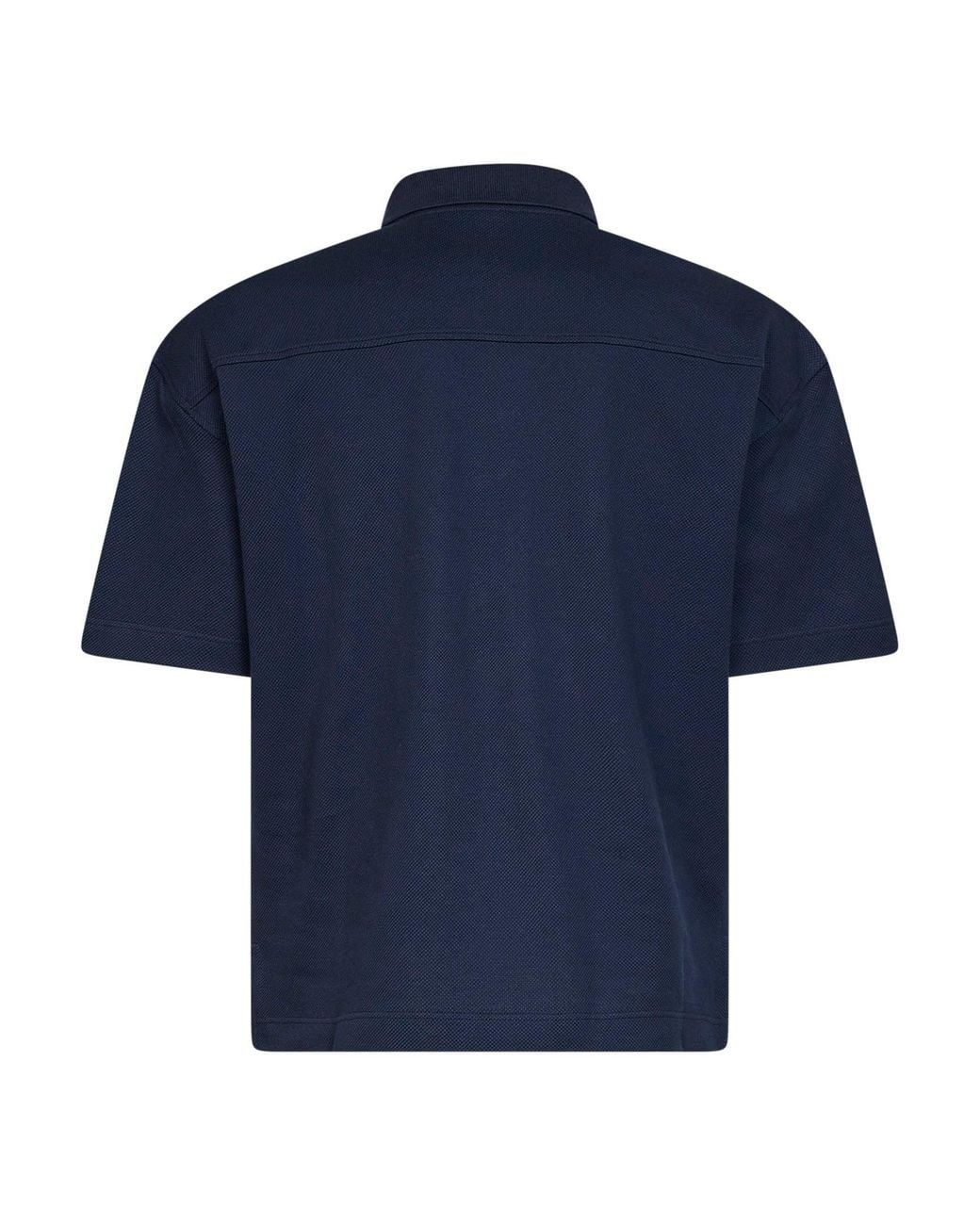 Saint Laurent Blue Cotton Piqué Cassandre Polo Shirt for men
