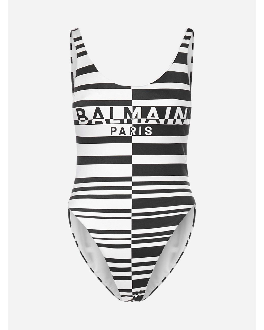 balmain logo swimsuit