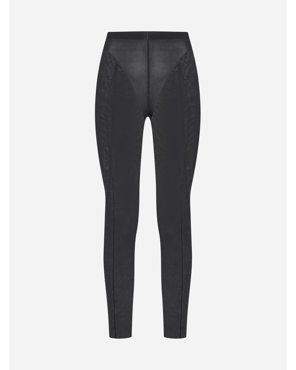 Wolford "mugler X " Cutouts Line Tights in Gray Lyst
