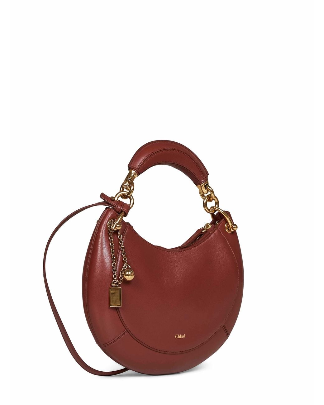 Chloé Brown Hobo Bag Banana Small Blushy