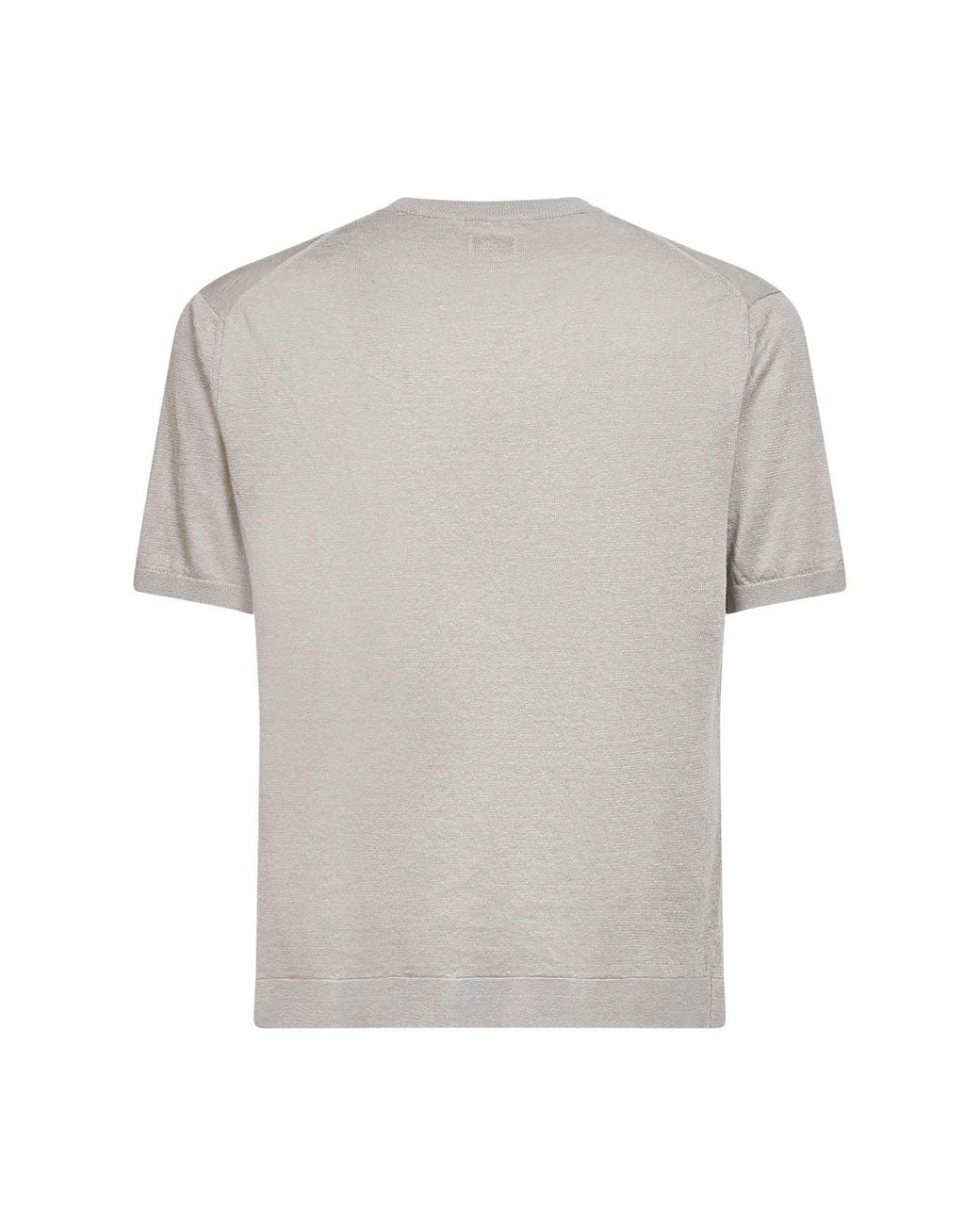 C P Company Gray T-Shirt Linen for men