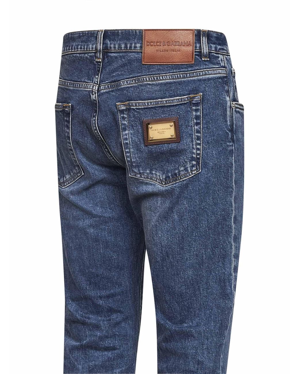 Dolce & Gabbana Blue Dolce & Gabbana Stretch Cotton Denim Slim Jeans for men