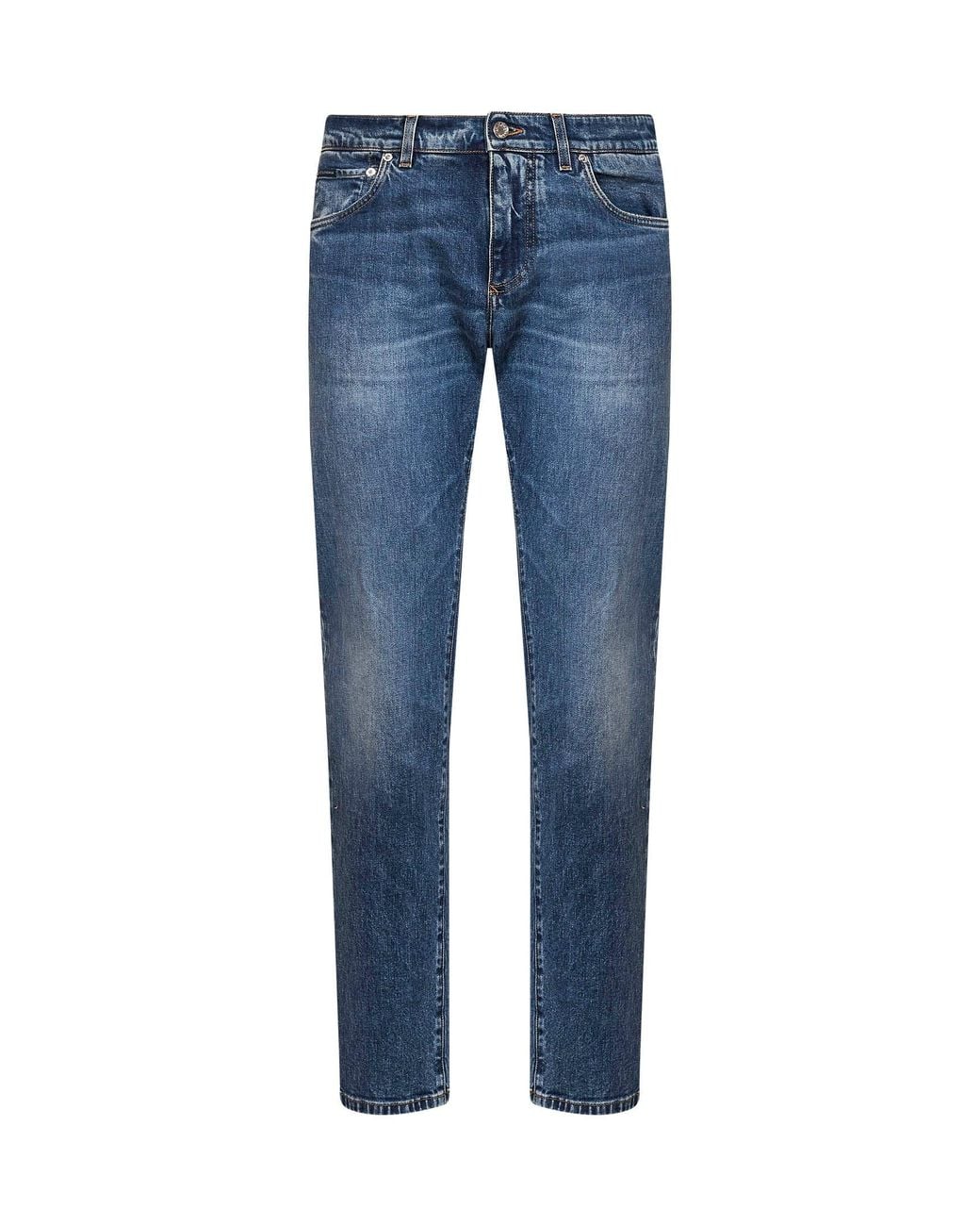 Dolce & Gabbana Blue Dolce & Gabbana Stretch Cotton Denim Slim Jeans for men