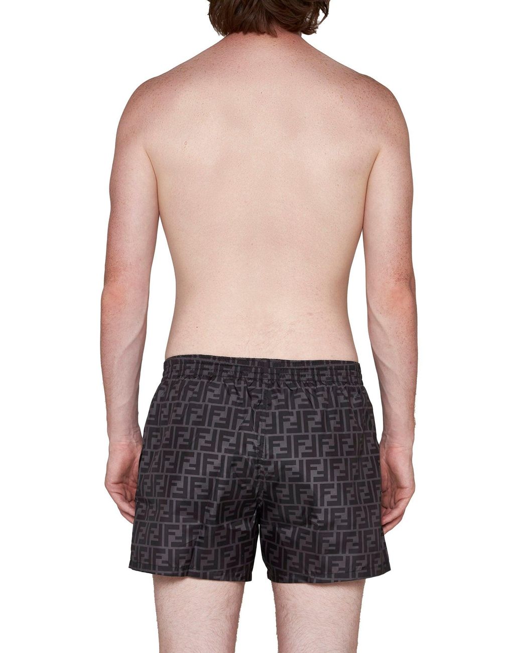 Fendi Gray Nylon Shorts for men