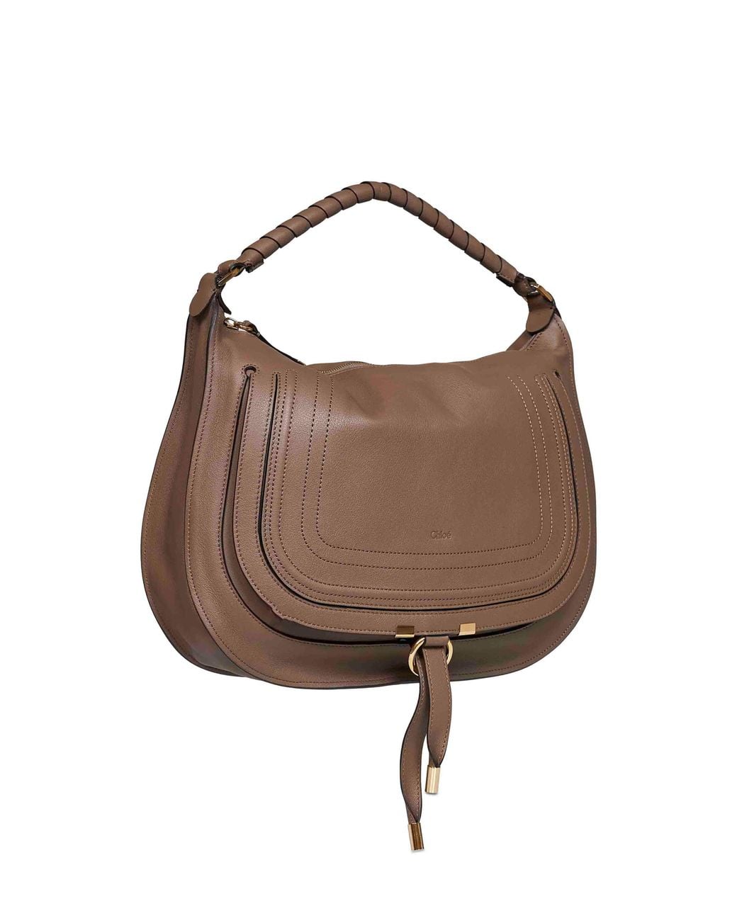 Chloé Brown Deep Taupe Marcie Small Shoulder Bag