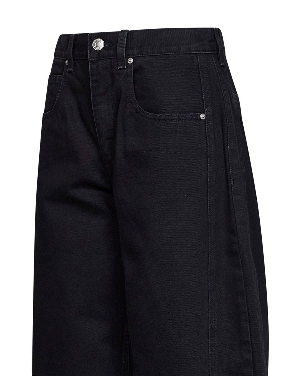 Isabel Marant Blue Faded Cotton Denim Oriane Barrel Jeans