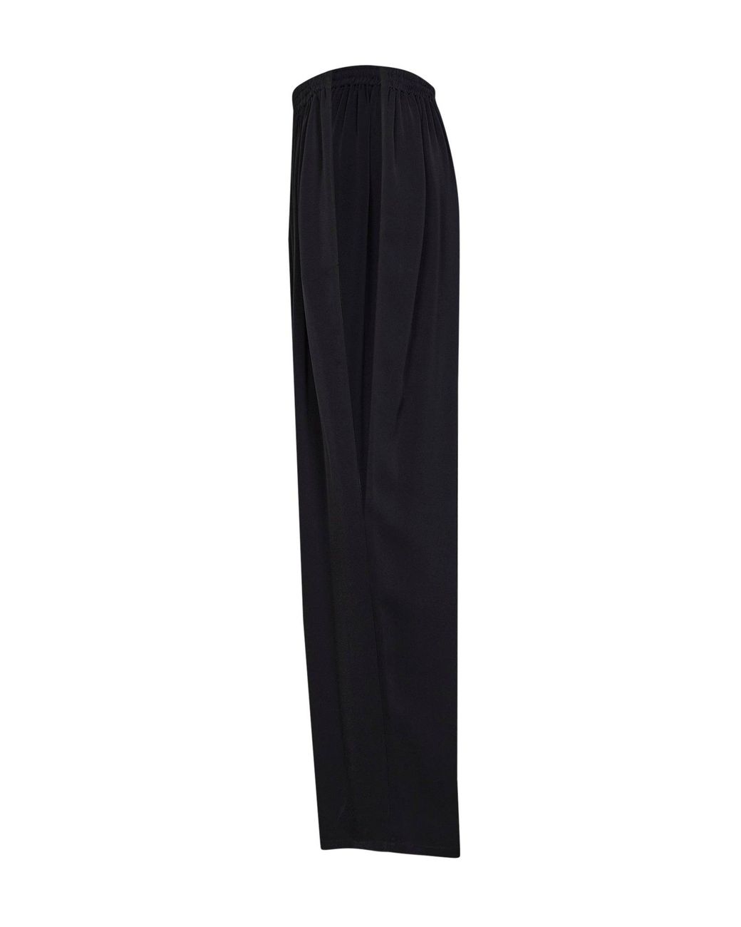 Alaïa Blue Cady Straight Trousers With Contrasting Bands