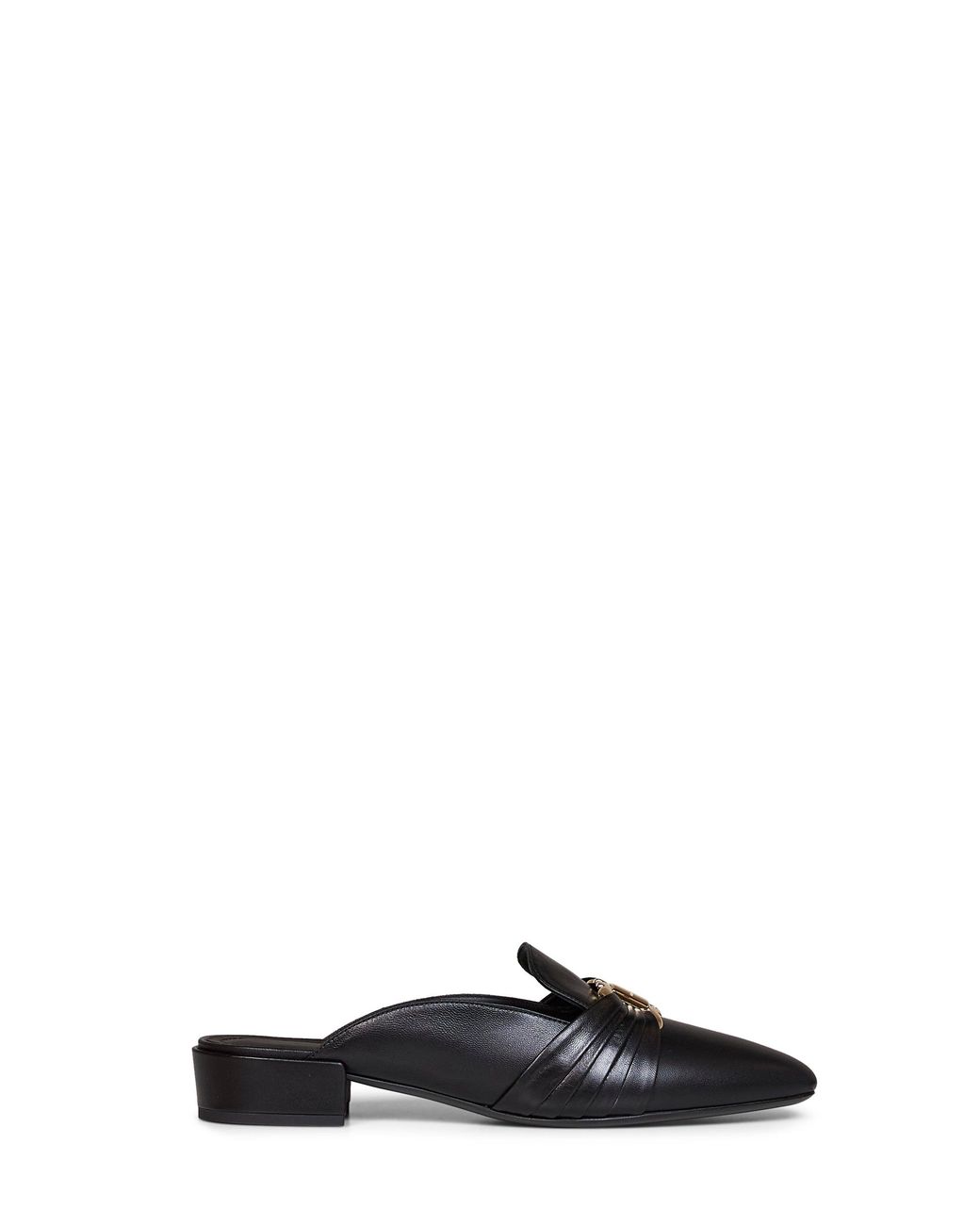 Ferragamo Black Corby Mules With Gancini Ornament