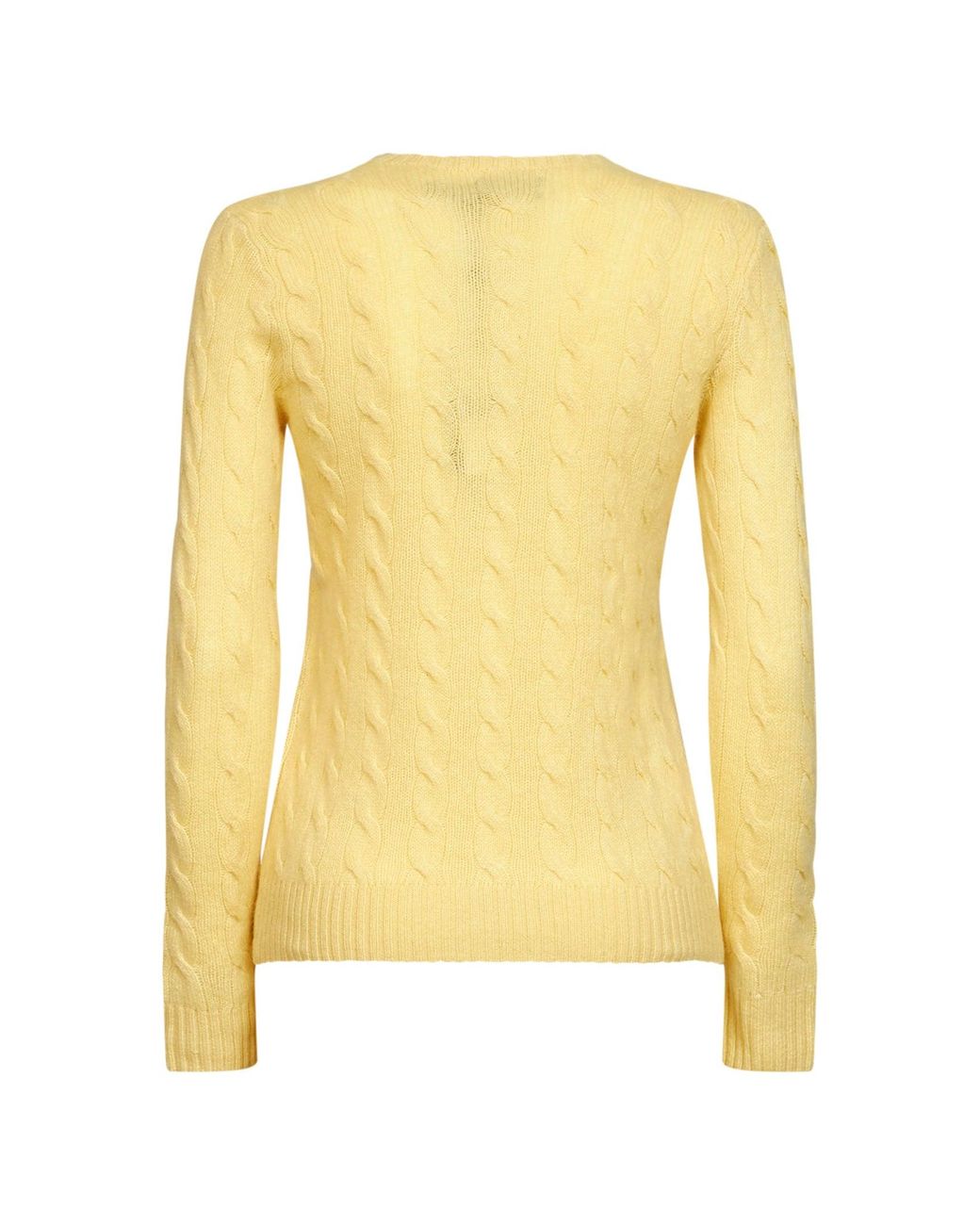 Polo Ralph Lauren Yellow Fall Cable-Knit Wool And Cashmere Sweater<Br