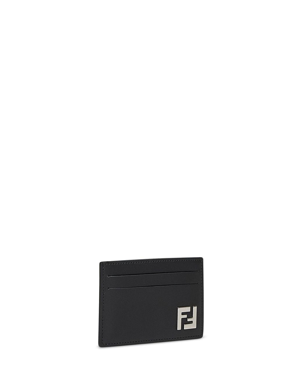 Fendi White Slim Squared Ff Card Holder for men