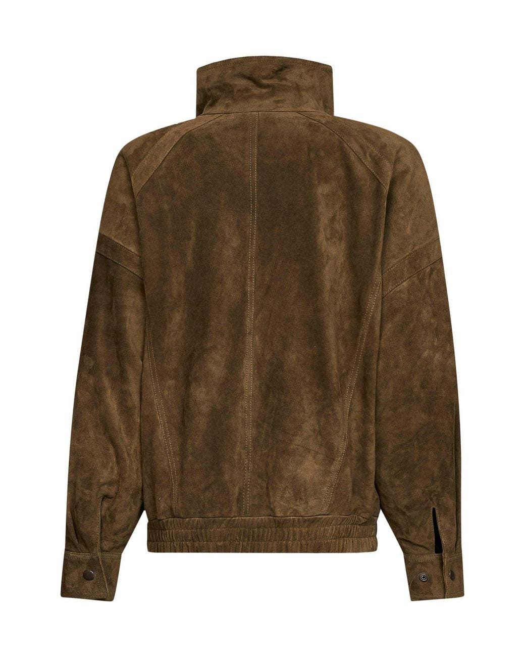 Saint Laurent Green Suede Balloon Bomber Jacket