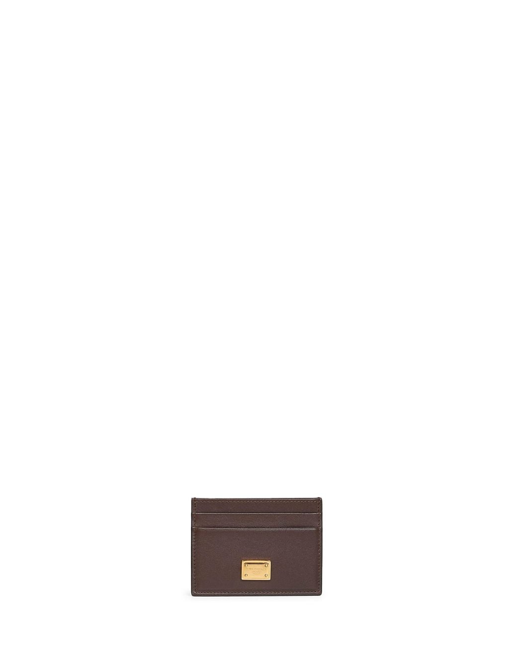 Dolce & Gabbana White Dark Plongé Calfskin Leather Card Holder