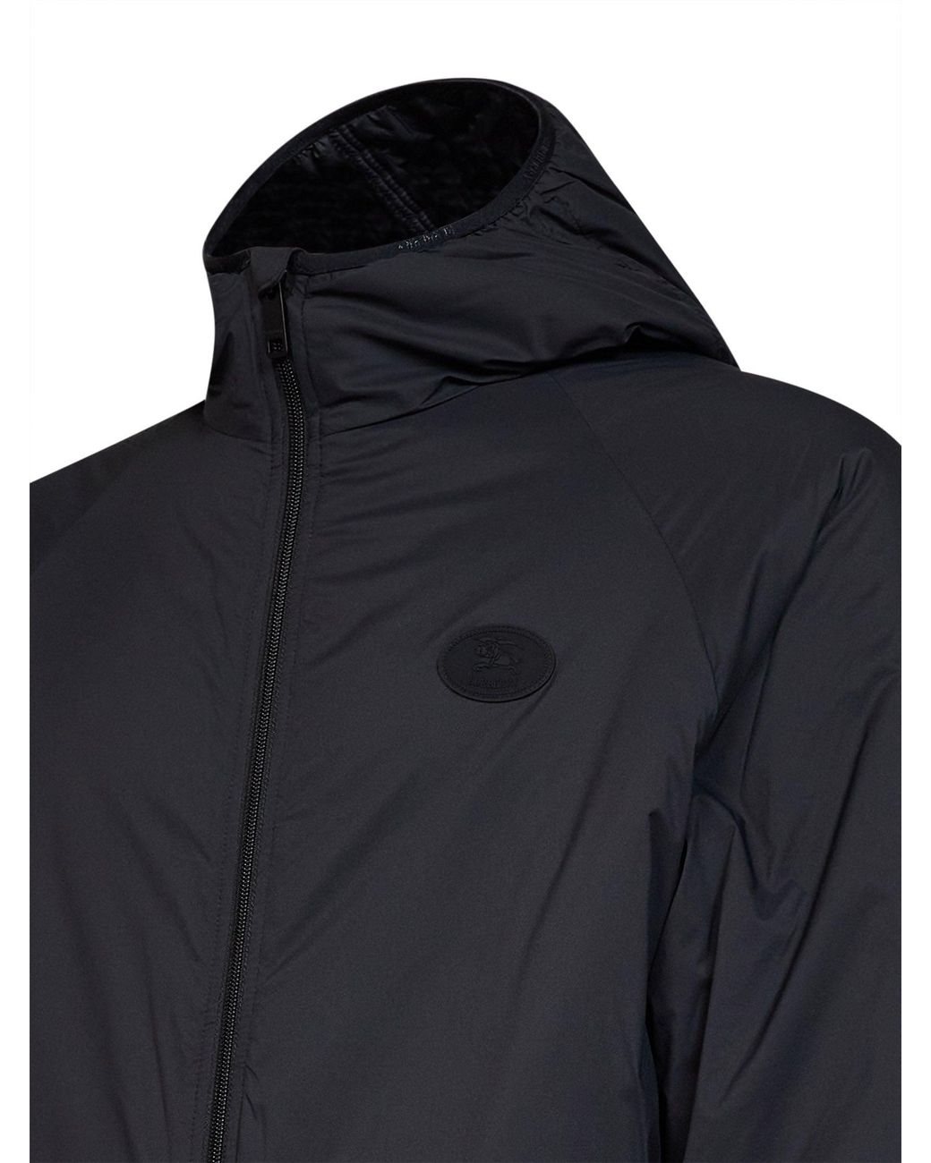 Burberry Blue Nylon Dunwich Packable Hooded Jacket for men