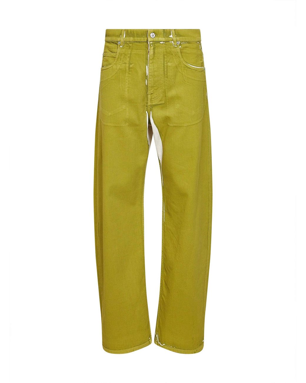 Marni Green Screen-Printed Denim Wide-Leg Jeans for men