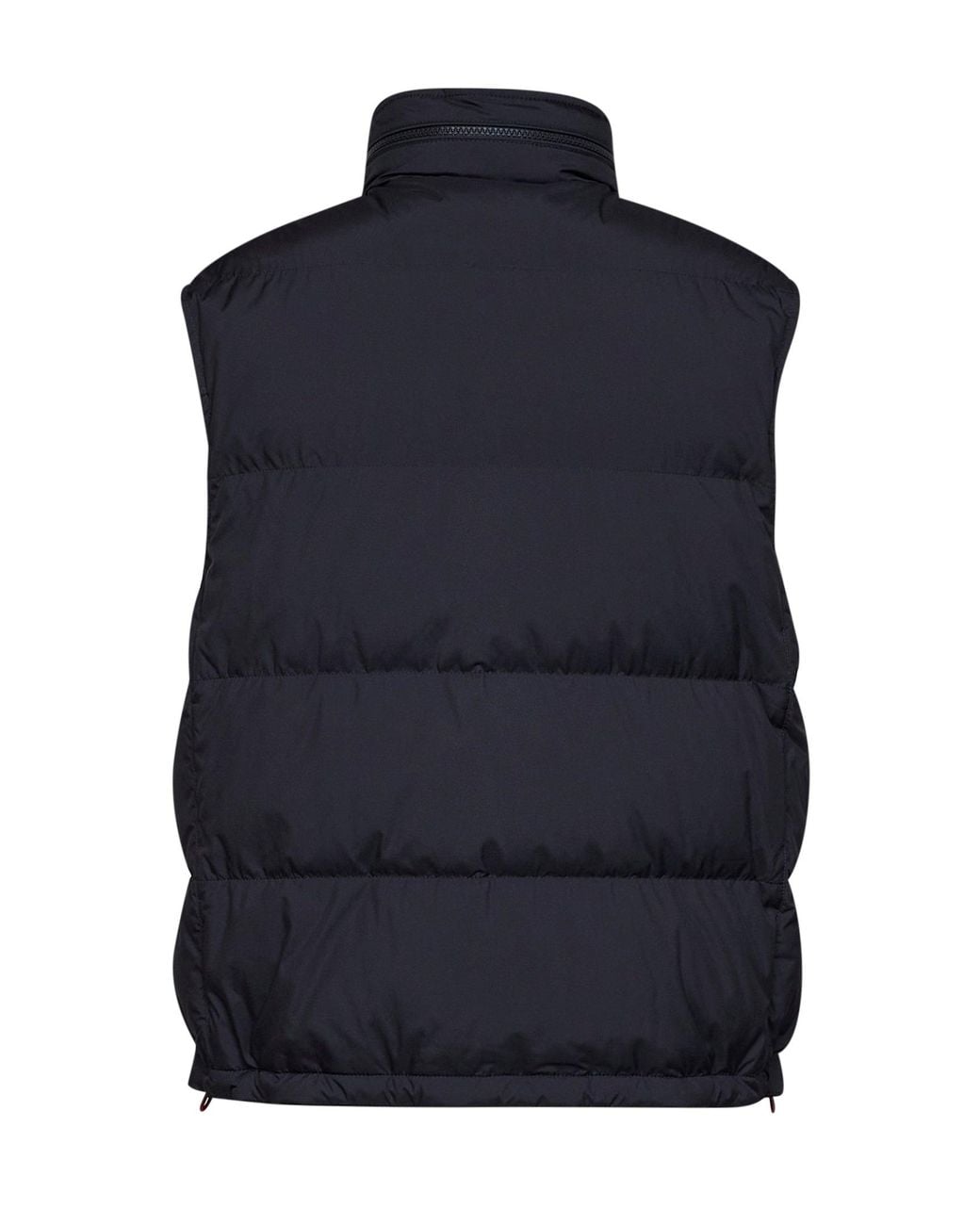Brunello Cucinelli Blue Bonded Nylon Padded Hooded Vest for men