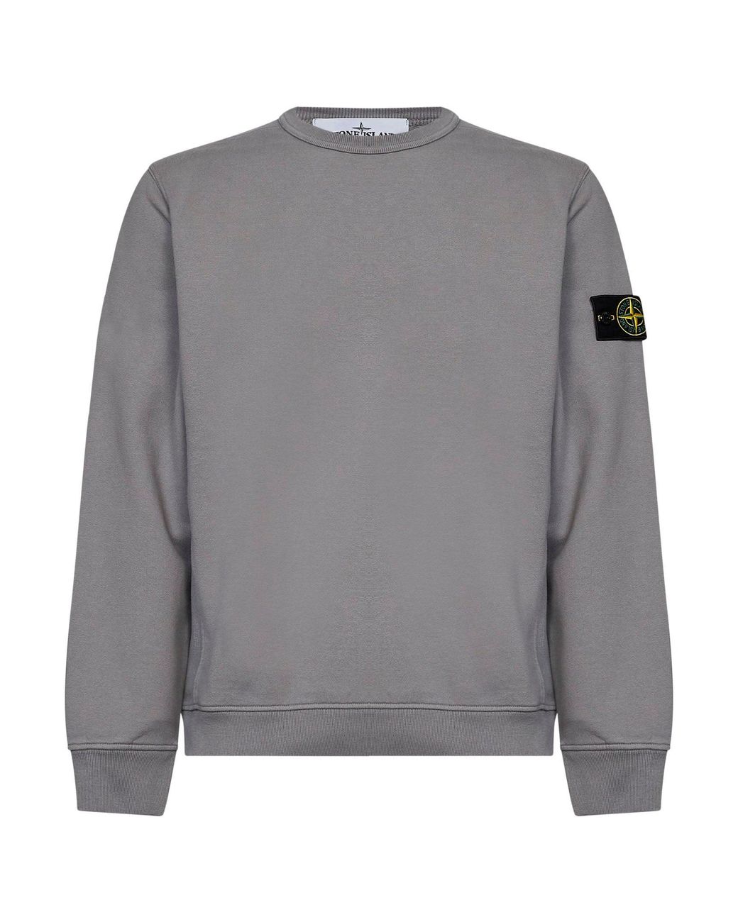 Stone Island Gray Organic Stretch Cotton Crewneck Sweatshirt for men