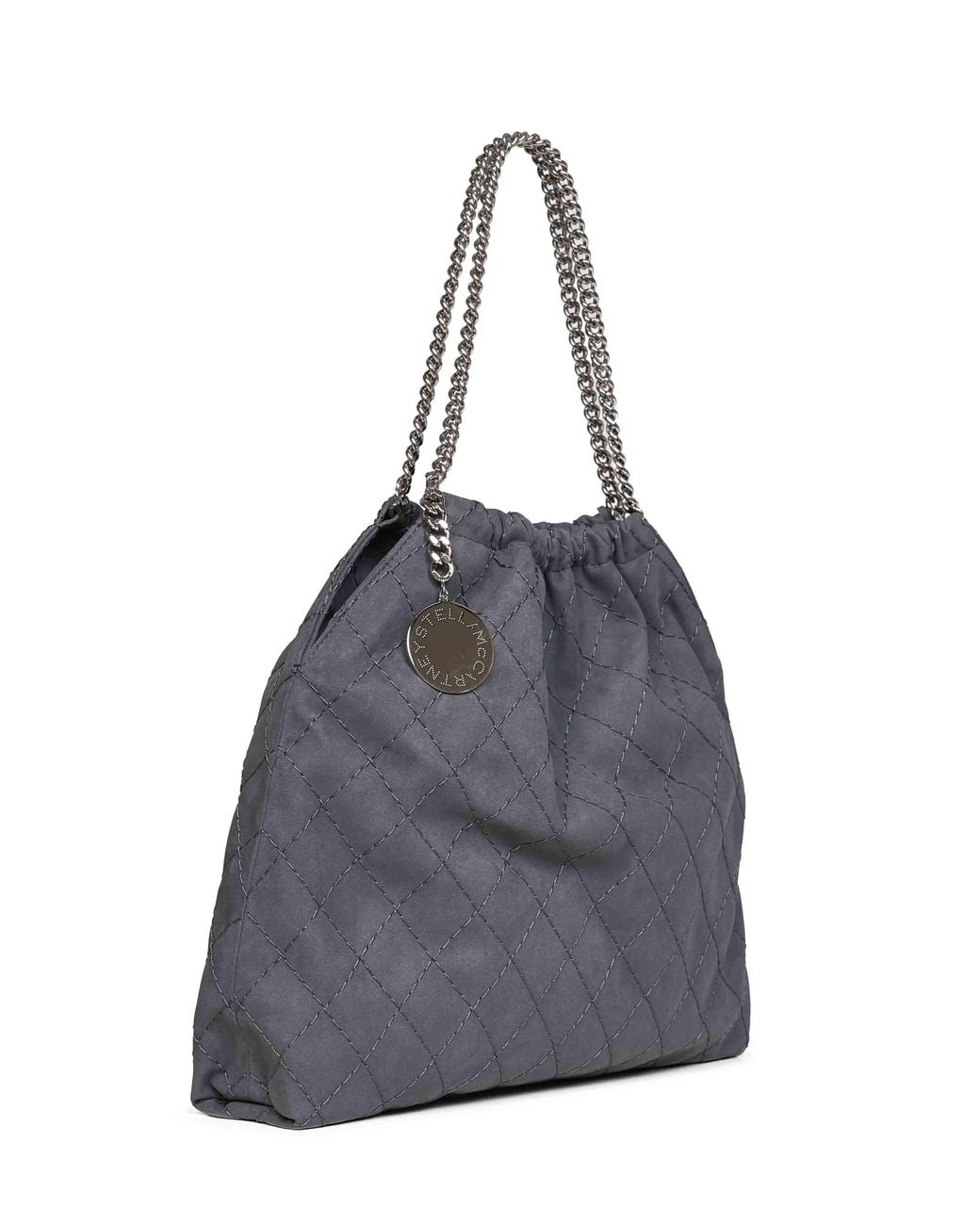 Stella McCartney Gray Slate Medium Falabella Drawstring Shoulder Bag