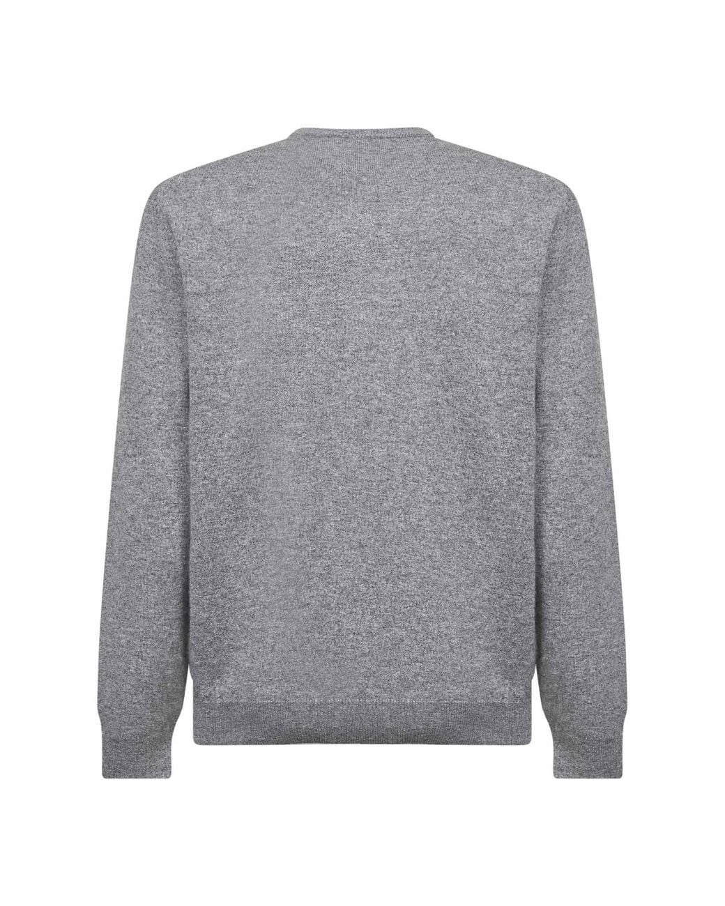 Mc2 Saint Barth Gray Heron Light Embroidered Crewneck Sweater for men