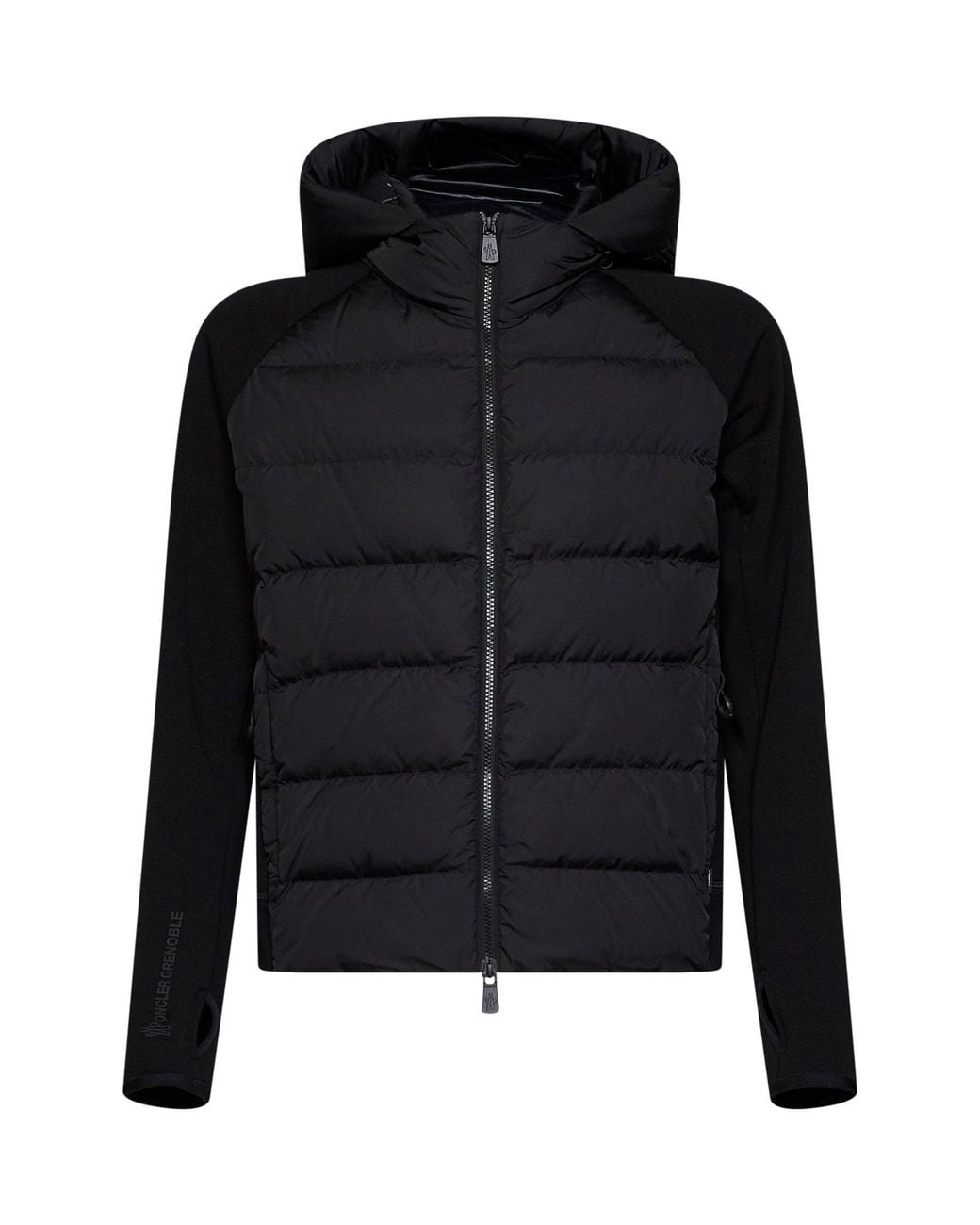 Moncler Black Polartec Padded Zip-Up Hoodie for men