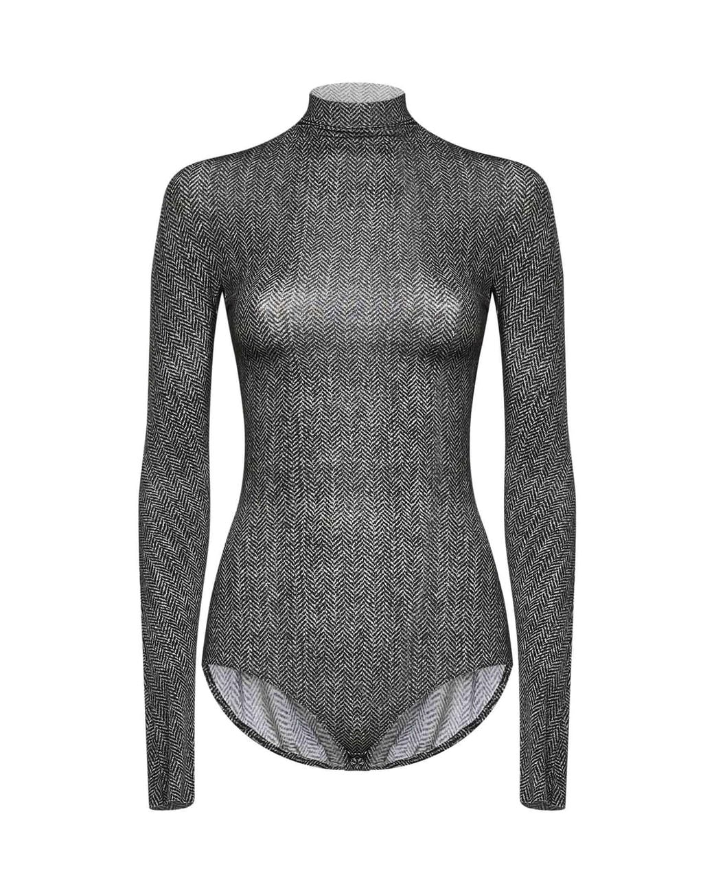 Maison Margiela Gray Dark Chevron Technical Jersey Seamless Bodysuit
