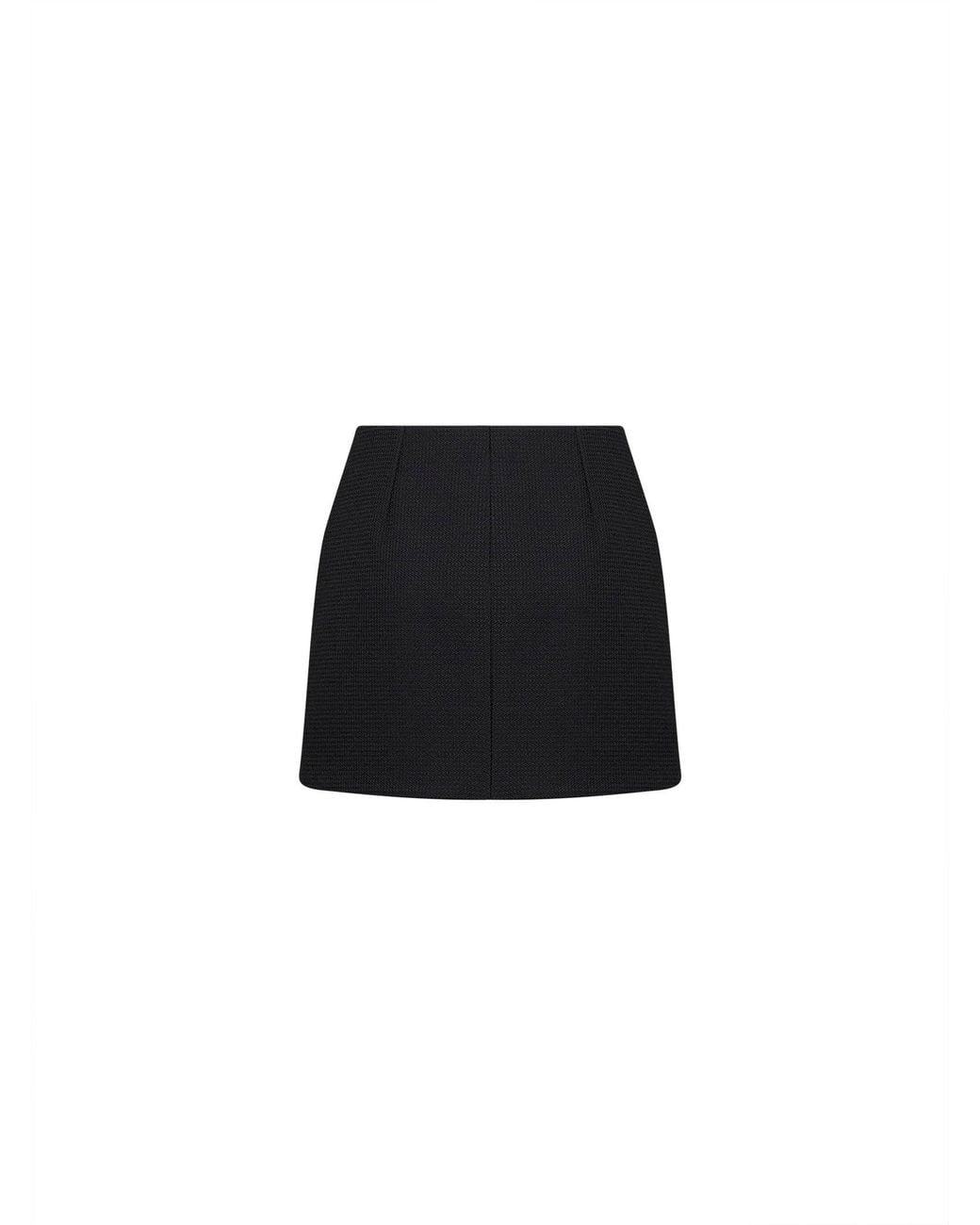 Emilio Pucci Black Tecno Poudre Mini Skirt With Printed Wavy Trim