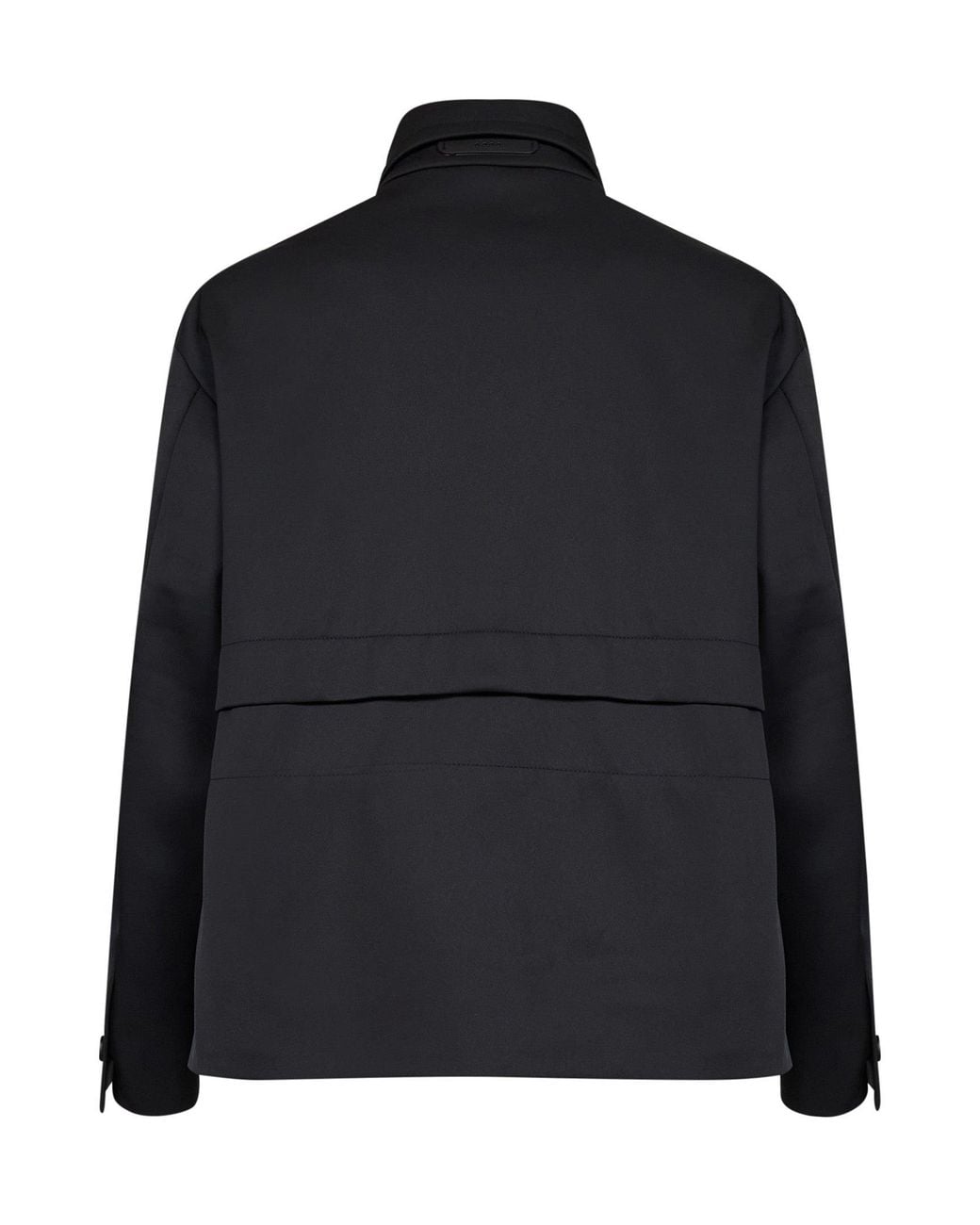 Hevò Black Stretch Technical Fabric Fantese Jacket for men