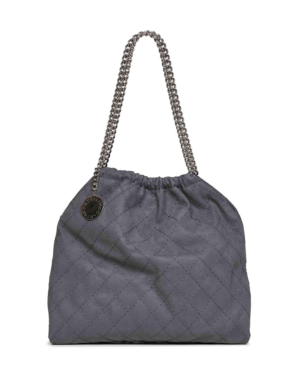Stella McCartney Gray Slate Medium Falabella Drawstring Shoulder Bag