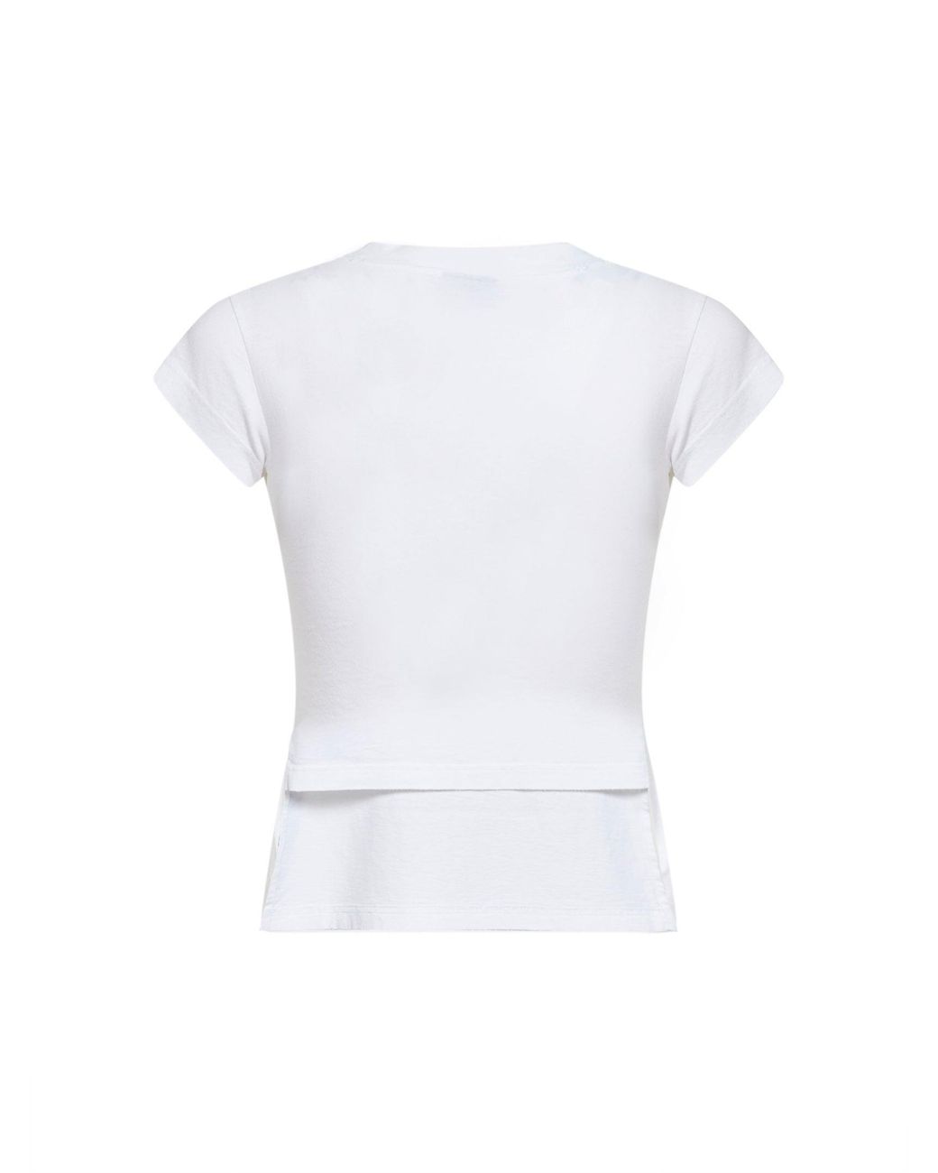 Balenciaga White Messy Spray Chopped Back T-Shirt
