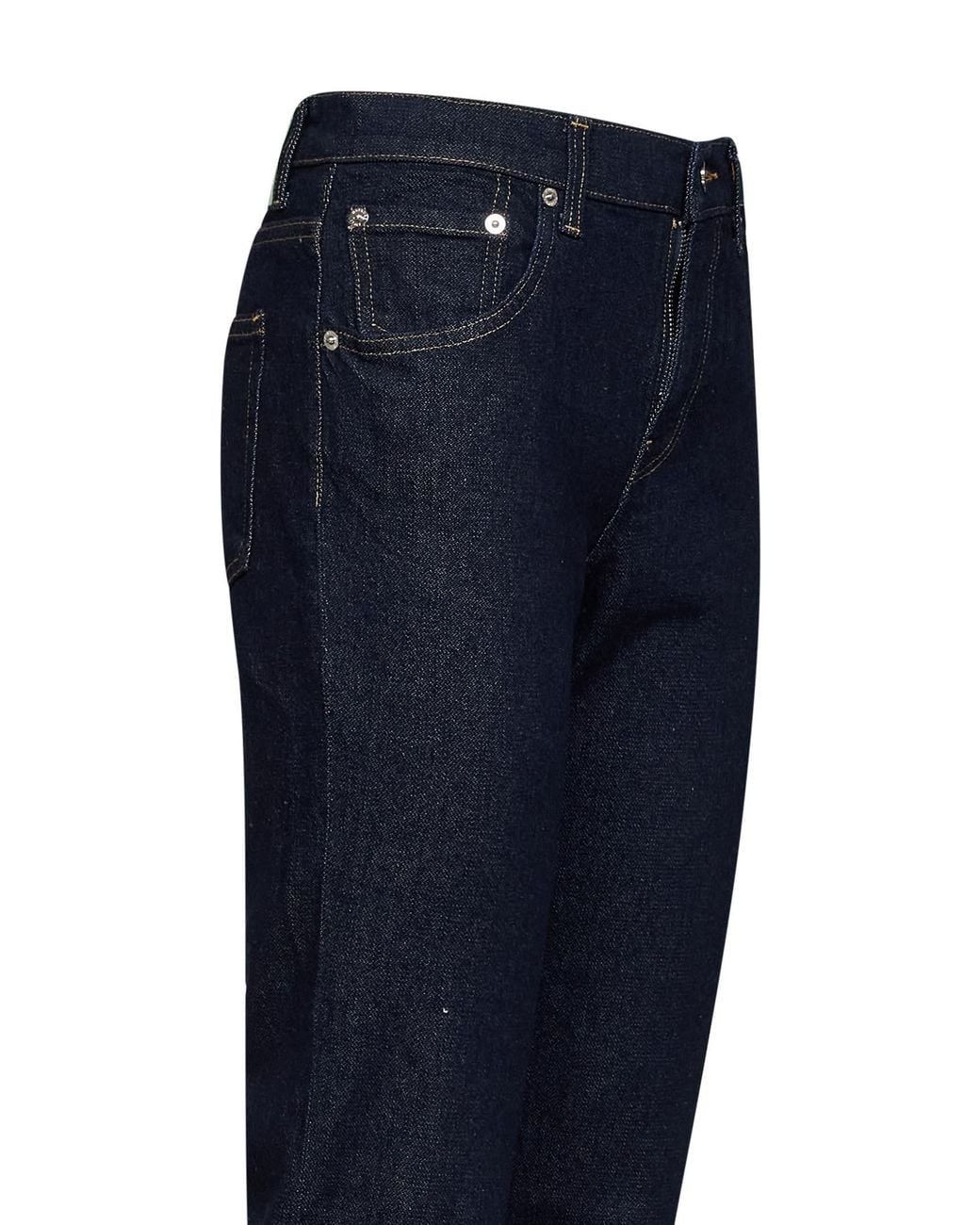 Haikure Blue Stretch Cotton Denim Chewy Jeans With Slits