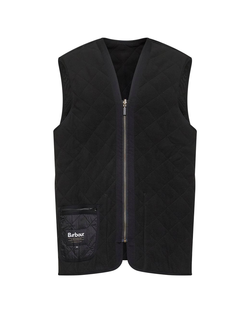 Barbour Black Polarquilt Zip-In Liner for men