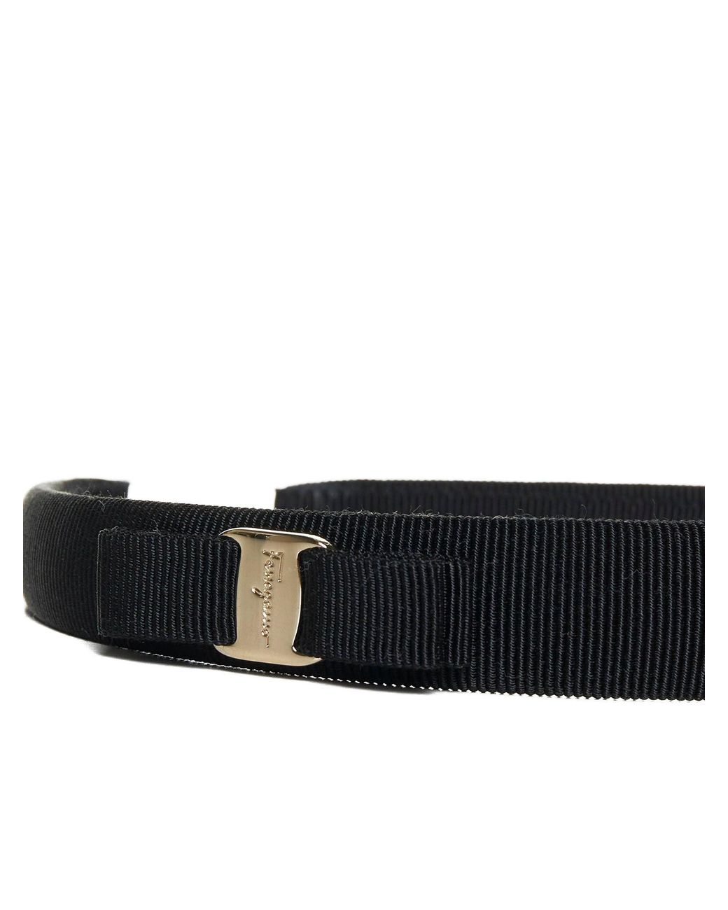 Ferragamo White Vara Grosgrain Headband