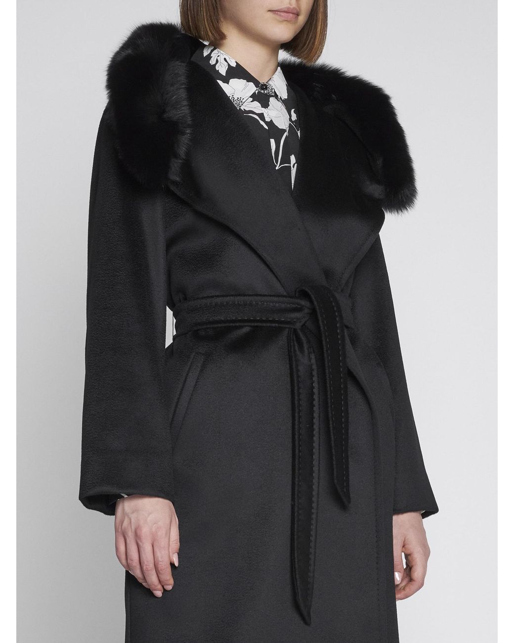Max Mara Mango Hooded Wool Coat in Black for Men | Lyst