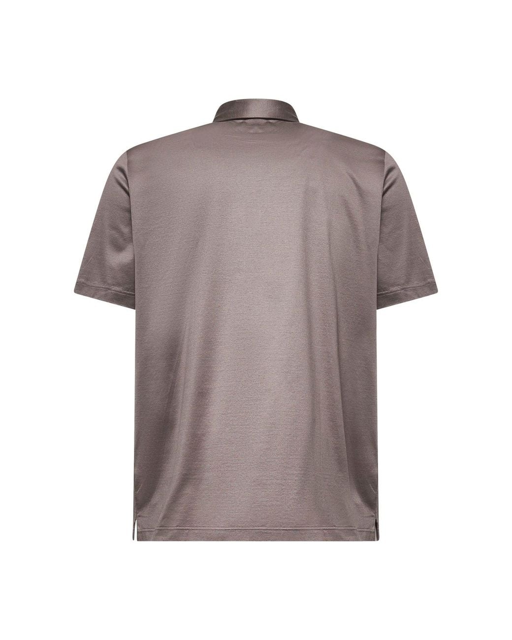 D 40 Gray Lisle Jersey Polo Shirt for men