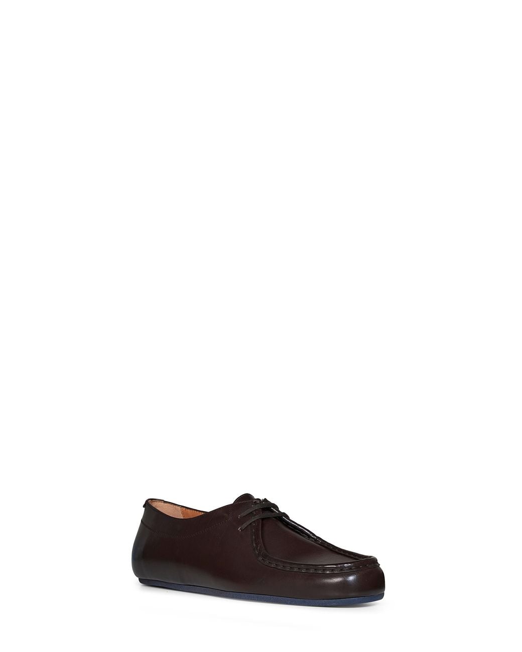 Jil Sander White Cocoa Lightweight Leather Hood Lace-Up Shoes for men