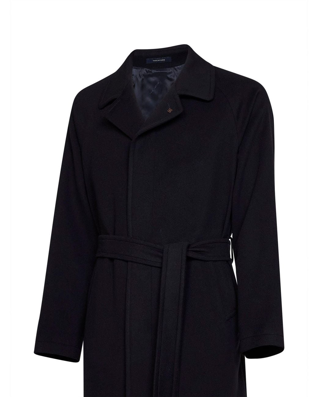 Tagliatore Blue Wool And Cashmere Salomons Wrap Coat for men